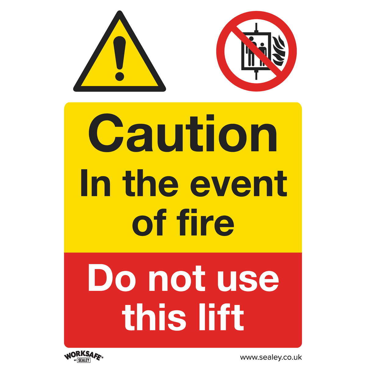 Sealey Warning Safety Sign - Caution Do Not Use Lift - Rigid Plastic