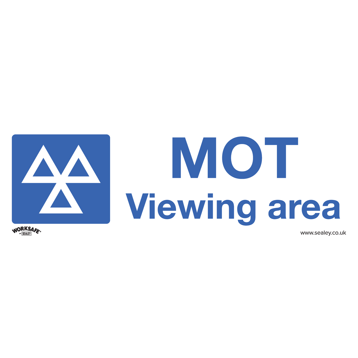 Sealey Warning Safety Sign - MOT Viewing Area - Rigid Plastic