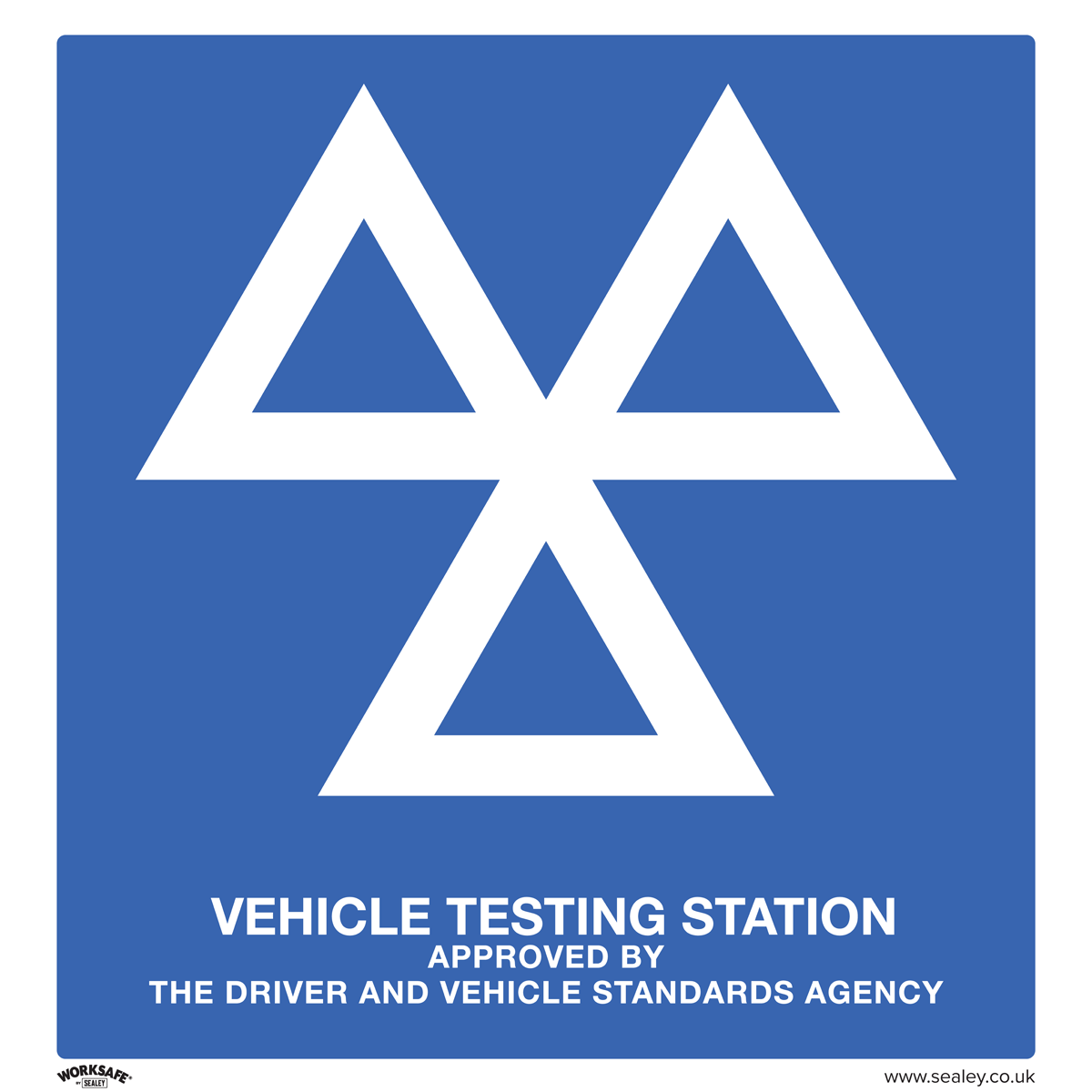 Sealey Warning Safety Sign - MOT Testing Station - Aluminium Composite