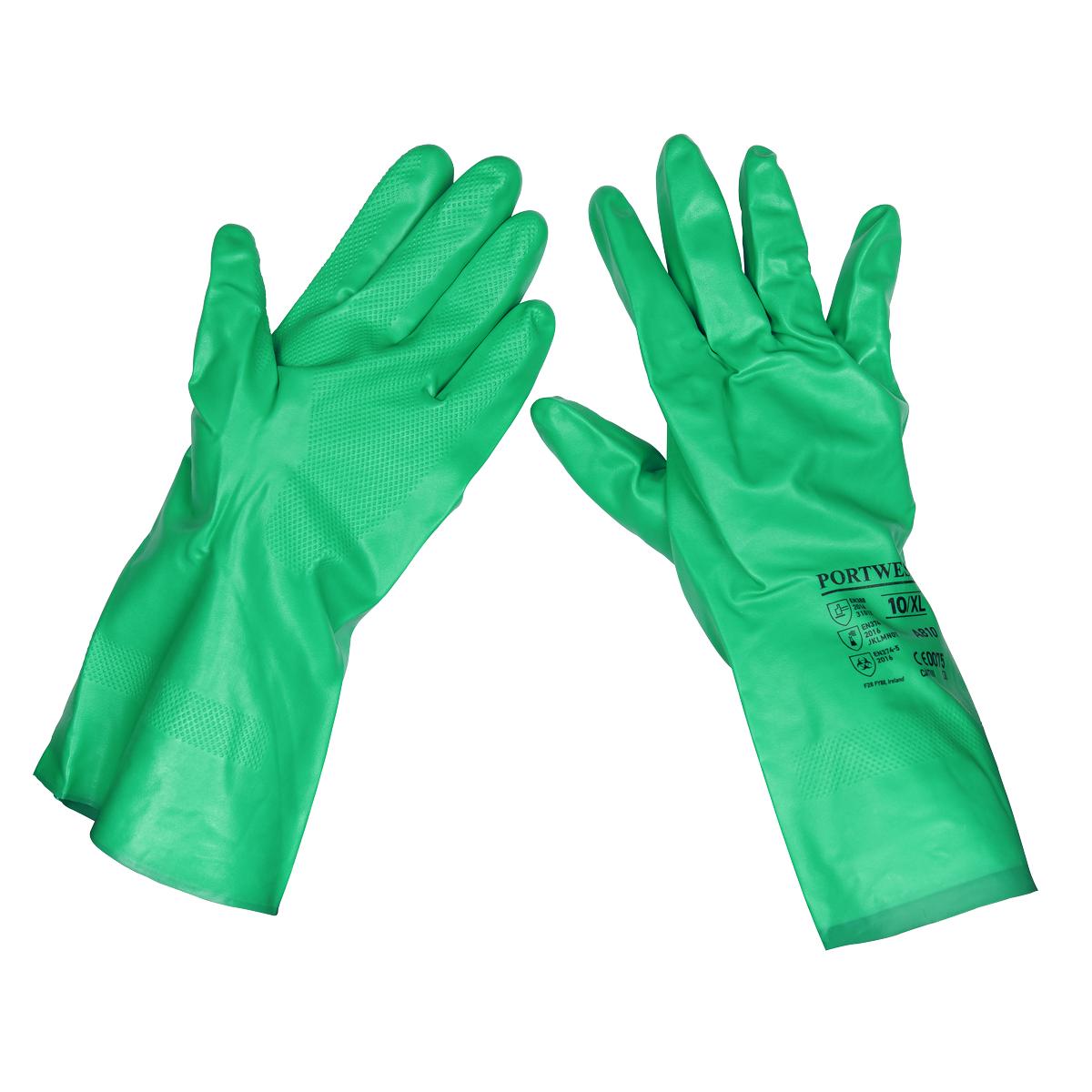 Sealey Nitrile Gauntlets for use with Thinners 330mm Cuffed Pair