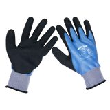 Sealey Waterproof Latex Gloves - (Large) - Pack of 6 Pairs