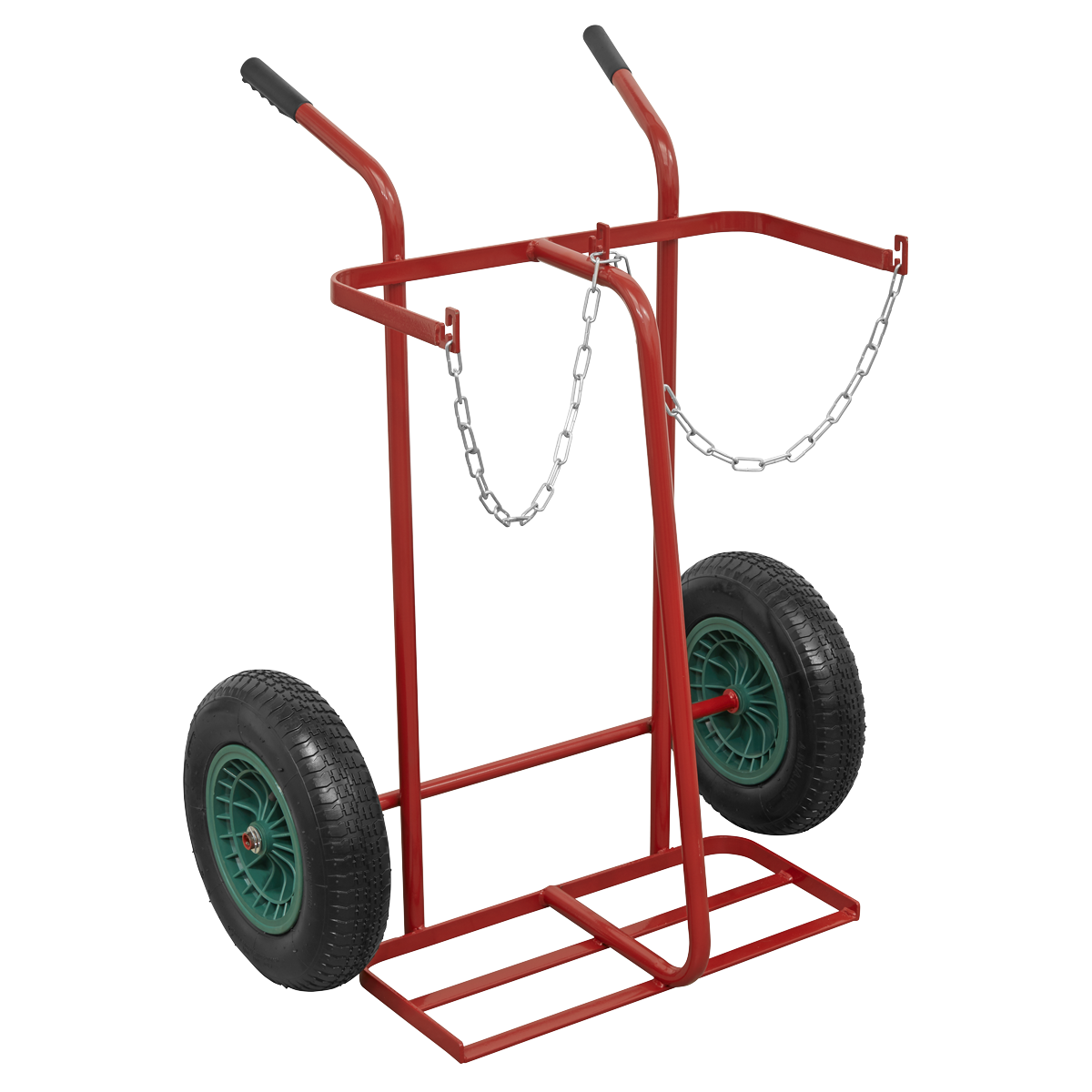 Sealey Welding Bottle Trolley with Pneumatic Tyres - 2 Bottle