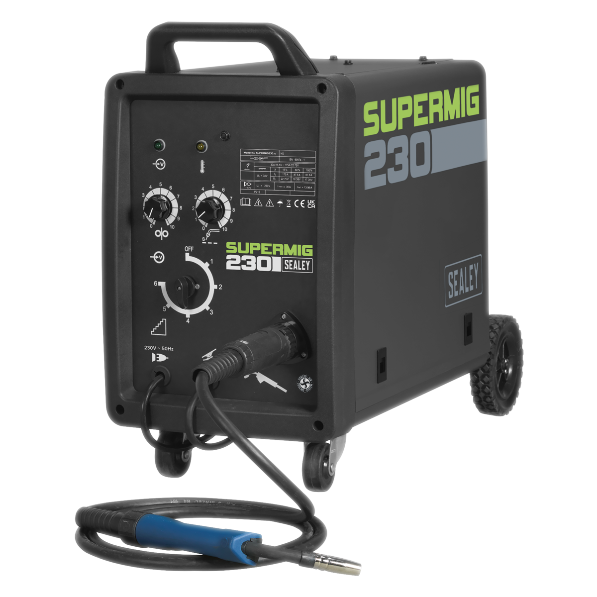 Sealey Professional MIG Welder 230A 230V with Binzel® Euro Torch