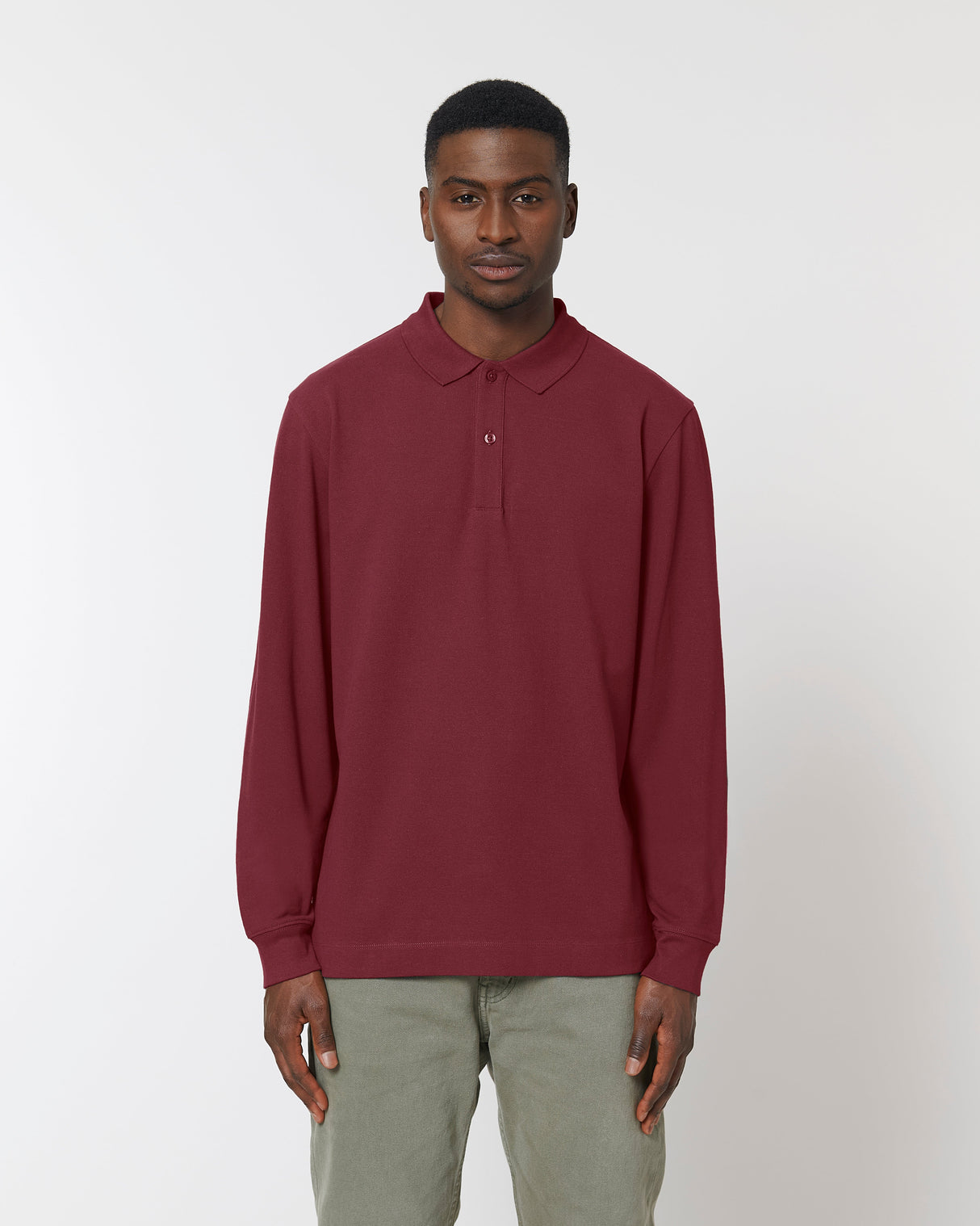 Stanley/Stella Prepster Long Sleeve Unisex Polo (Stpu332) - Burgundy