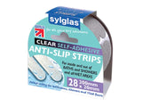 Sylglas Anti-Slip Strips 200 x 20mm Clear (Pack 28)