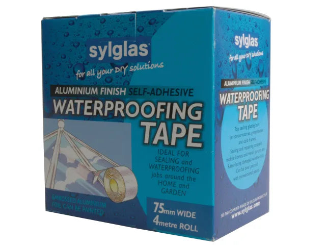 Sylglas Aluminium Finish Waterproofing Tape 75mm x 4m