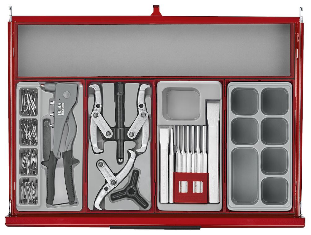 Teng Tools 26" PRO35 roller cabinet tool kit 516 pieces red