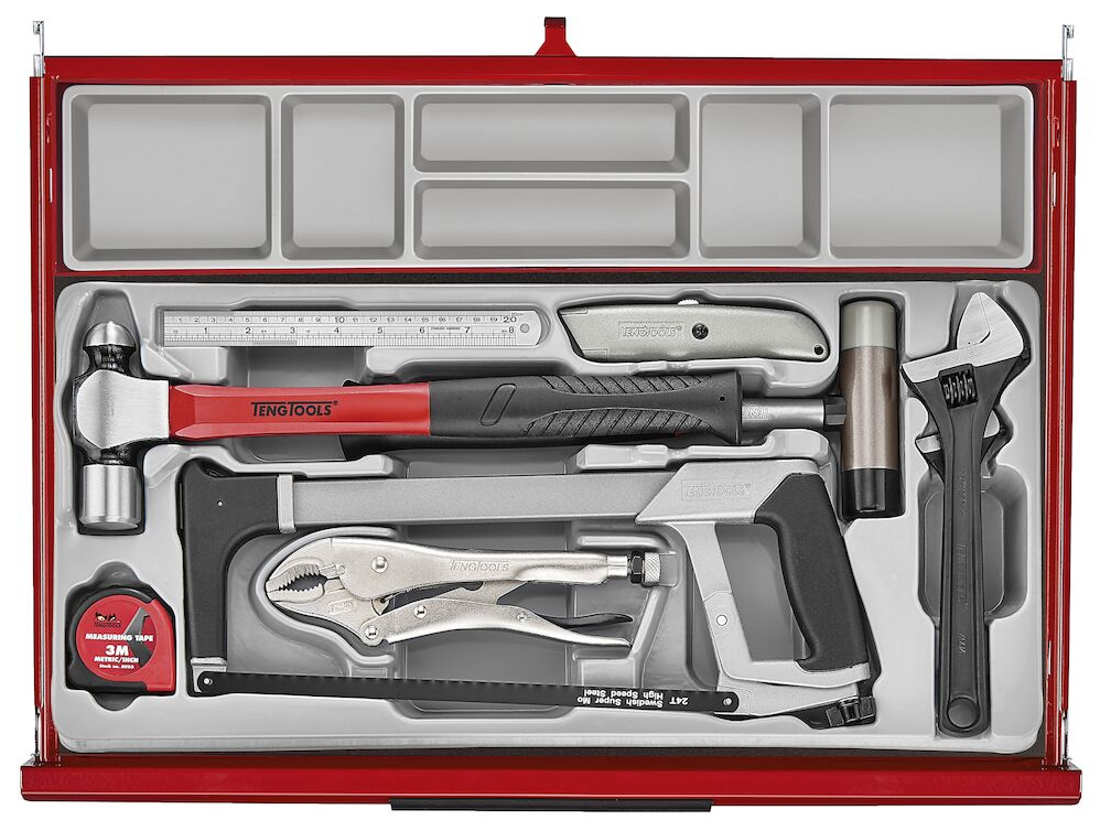 Teng Tools 26" PRO35 roller cabinet tool kit 516 pieces red