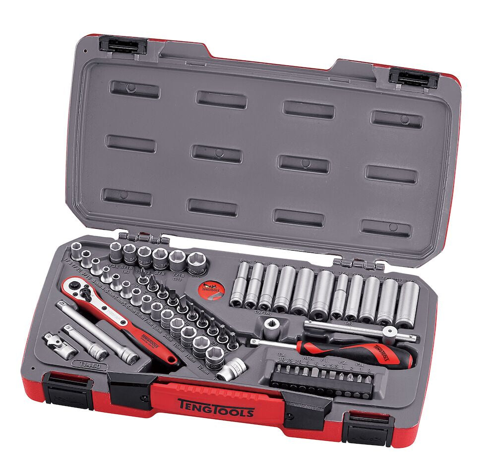 Teng Tools MECCA PRO 1/4" Socket Set 6 pt 60 Pieces