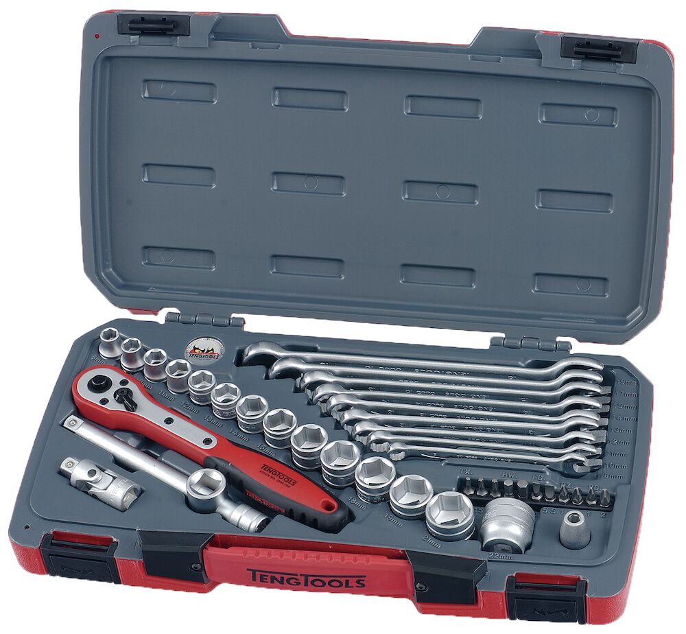 Teng Tools MECCA PRO 3/8" Socket & Tool Set 39 Pieces