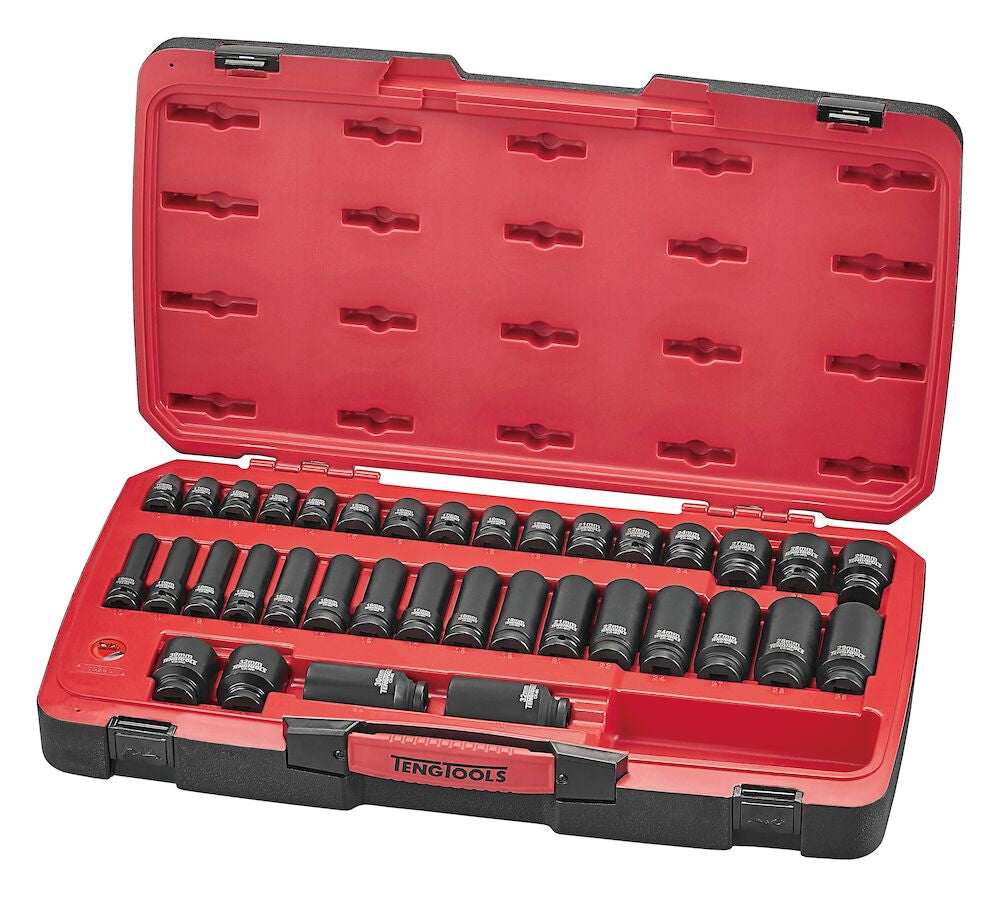 Teng Tools MECCA PRO 1/2" Impact Socket Set DIN 40 Pieces