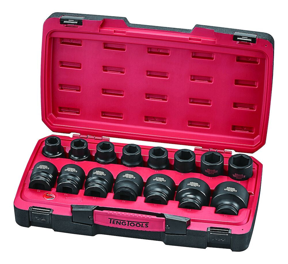 Teng Tools MECCA PRO 3/4" Impact Socket Set DIN 17 Pieces