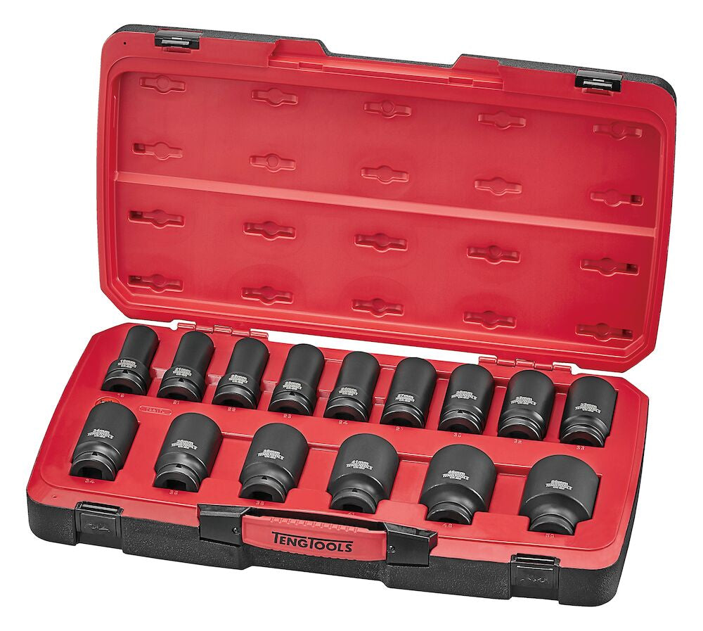 Teng Tools MECCA PRO 3/4" Deep Impact Socket Set DIN 17 Pieces