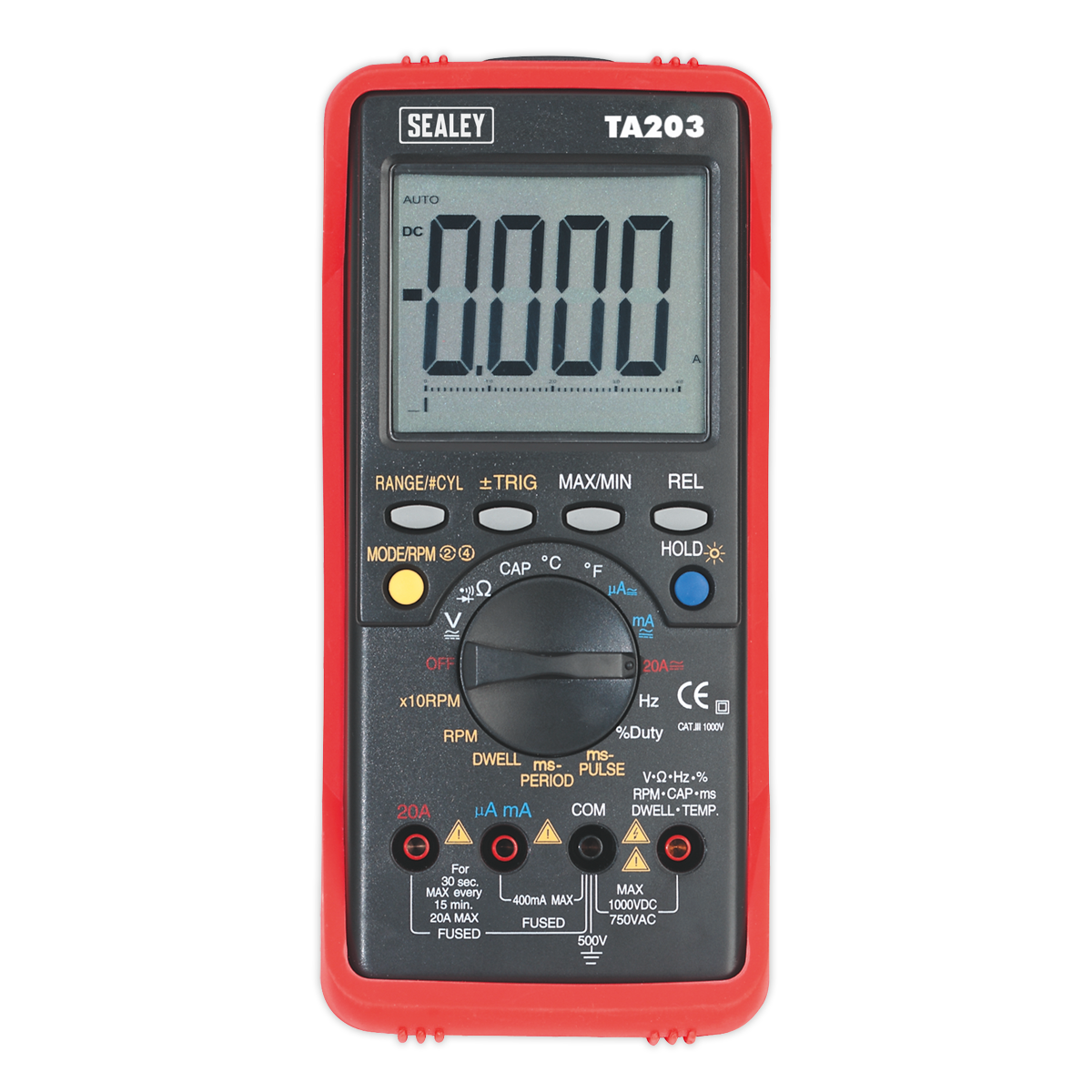 Sealey Digital Automotive Multimeter 15-Function Bar Graph/PC Link