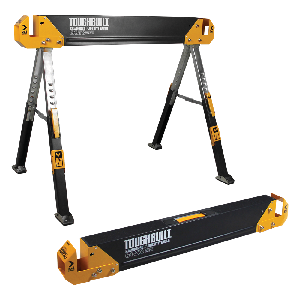 Toughbuilt 2-Pack C650 Sawhorse / Jobsite Tables