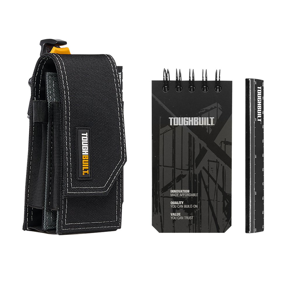 Toughbuilt Smartphone Pouch (Large) + Notebook & Pencil