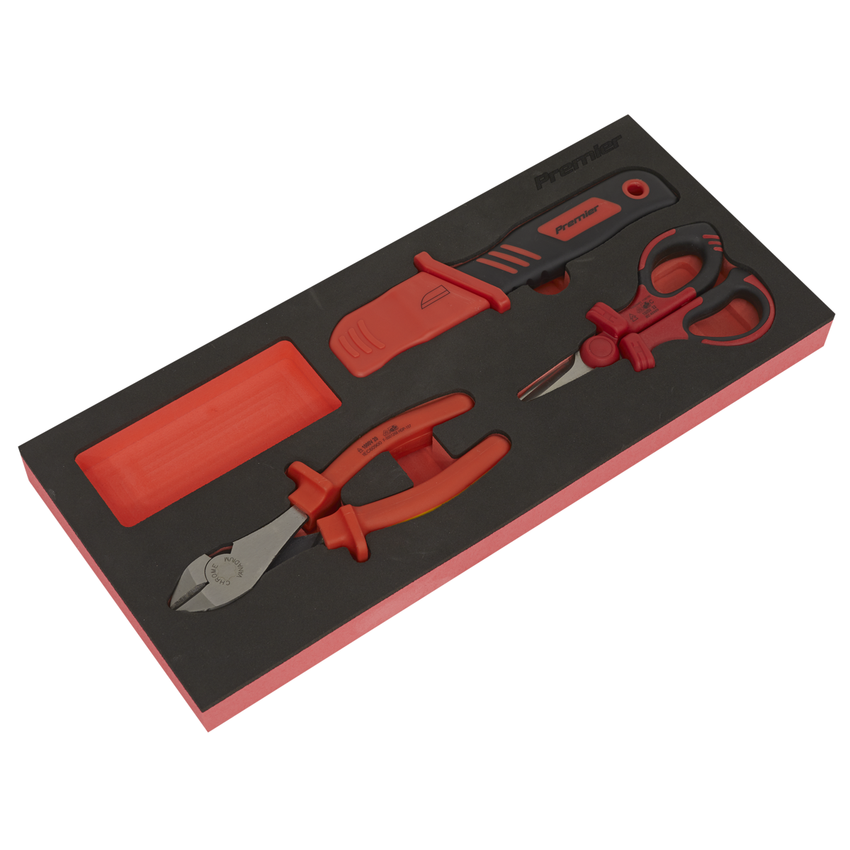 Sealey Insulated Cutting Set 3pc with Tool Tray - VDE Approved