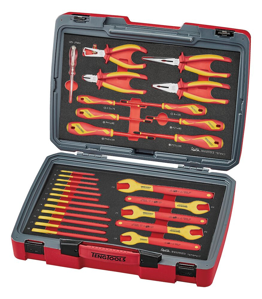 Teng Tools MECCA PRO TC-6 FOAM Electrician Tool Kit 29 Pieces