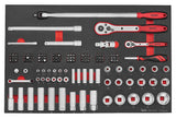 Teng Tools 26" Classic Cabinet FOAM Tool Kit 179 Pieces Red