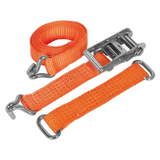 Sealey Car Transporter Ratchet Strap 50mm x 3m Steel Wheel - Single 4500kg Breaking Strength