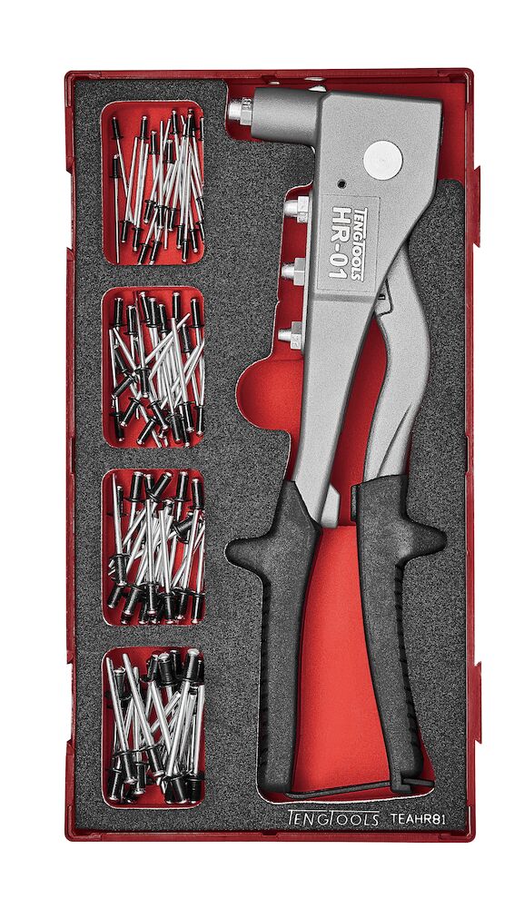 Teng Tools Rivet Gun Set FOAM1 81 Pieces