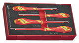 Teng Tools Insulated Screwdriver Set Flat FOAM1 4 Pieces