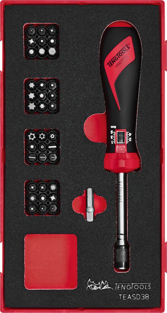 Teng Tools Torque Screwdriver Set FOAM1 38 Pieces