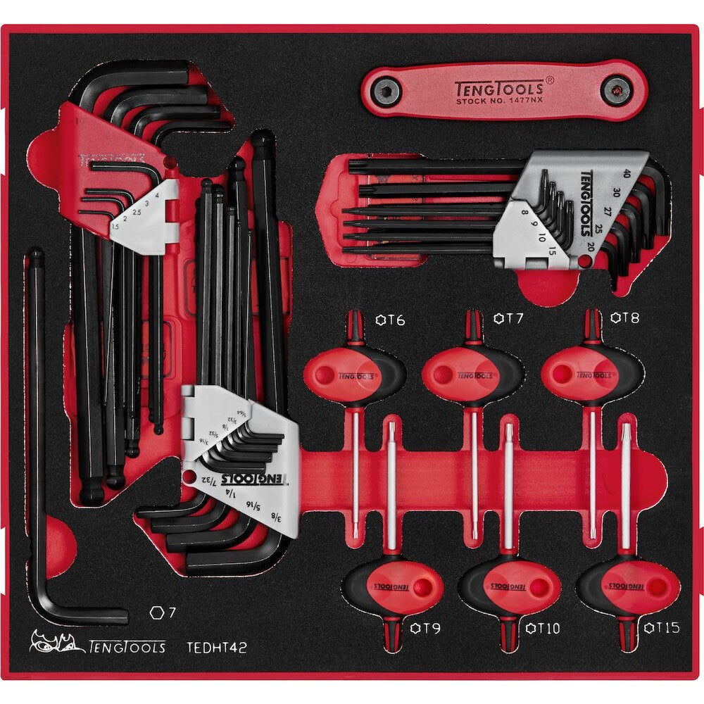Teng Tools Ball Point Hex & TX Key Set FOAM2 42 Pieces – GS Workwear
