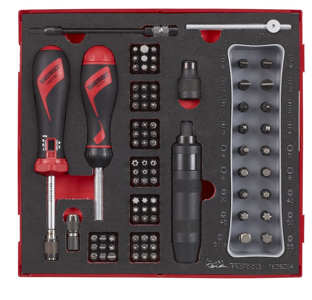 Teng Tools Torque Screwdriver Set FOAM2 95 Pieces