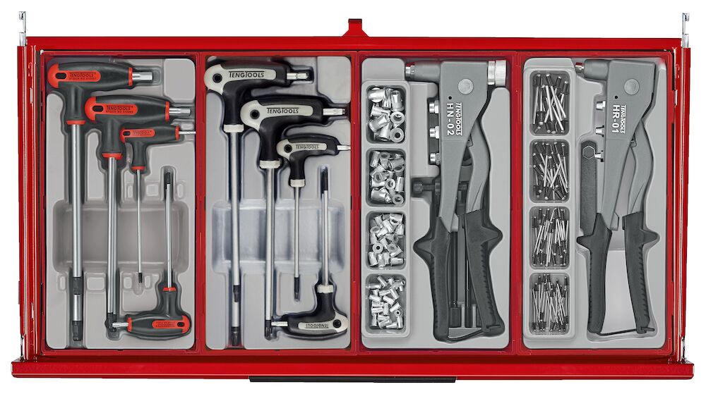 Teng Tools 26" PRO35 Mega Master tool kit, 1033 pieces, red