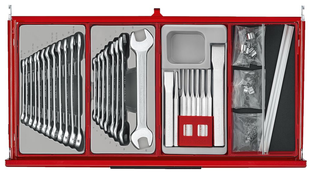 Teng Tools 26" PRO35 Mega Master tool kit, 1033 pieces, red