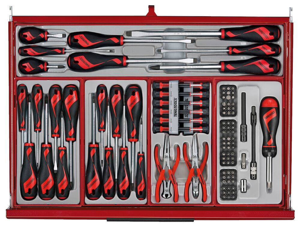 Teng Tools 26" PRO35 Mega Master tool kit, 1033 pieces, red