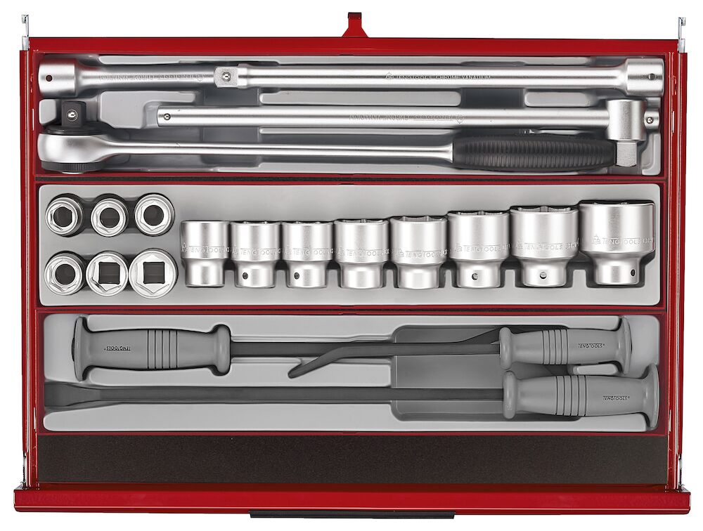 Teng Tools 26" PRO35 Mega Master tool kit, 1033 pieces, red