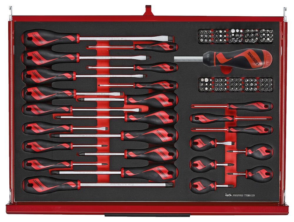 Teng Tools 26" PRO35 stack FOAM tool kit 528 pieces red