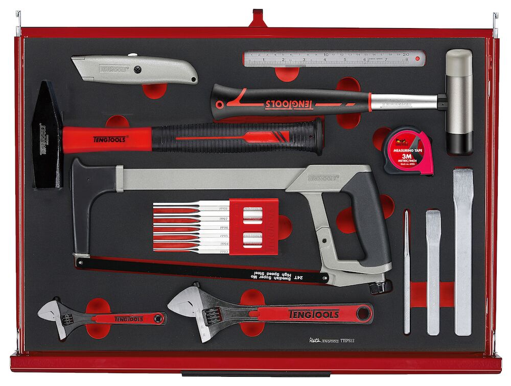 Teng Tools 53" PRO35 Monster stack FOAM tool kit 1133 pieces red