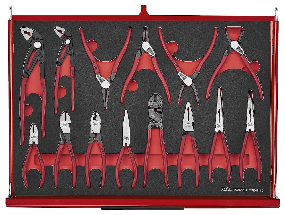 Teng Tools 53" PRO35 Monster stack FOAM tool kit 1133 pieces red