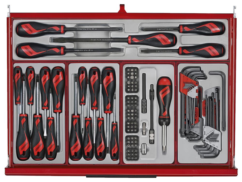 Teng Tools 26" PRO35 roller cabinet tool kit 628 pieces red