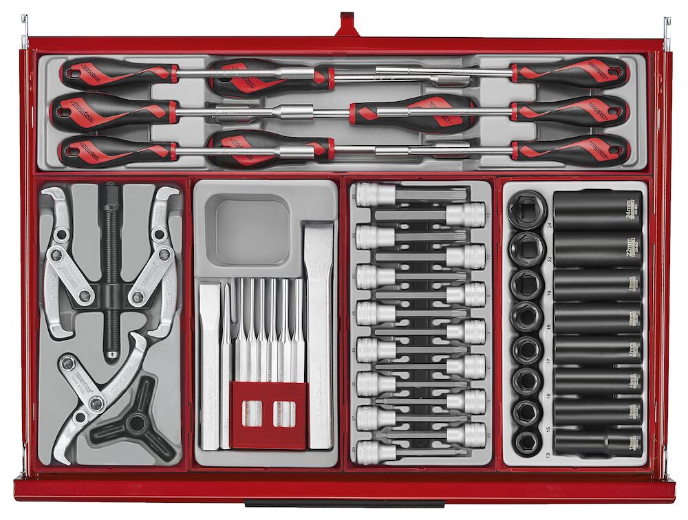 Teng Tools 26" PRO35 roller cabinet tool kit 628 pieces red