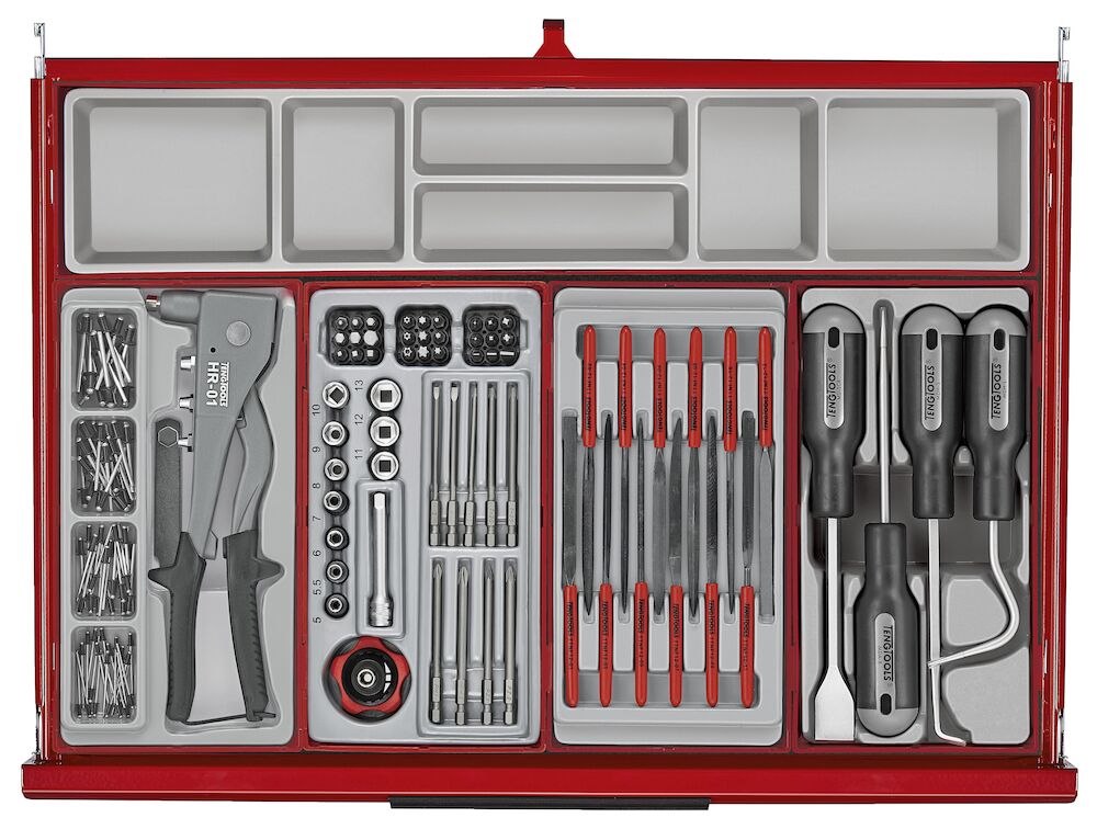 Teng Tools 26" PRO35 roller cabinet tool kit 628 pieces red