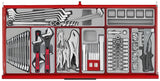 Teng Tools 37" PRO35 roller cabinet tool kit 595 pieces red