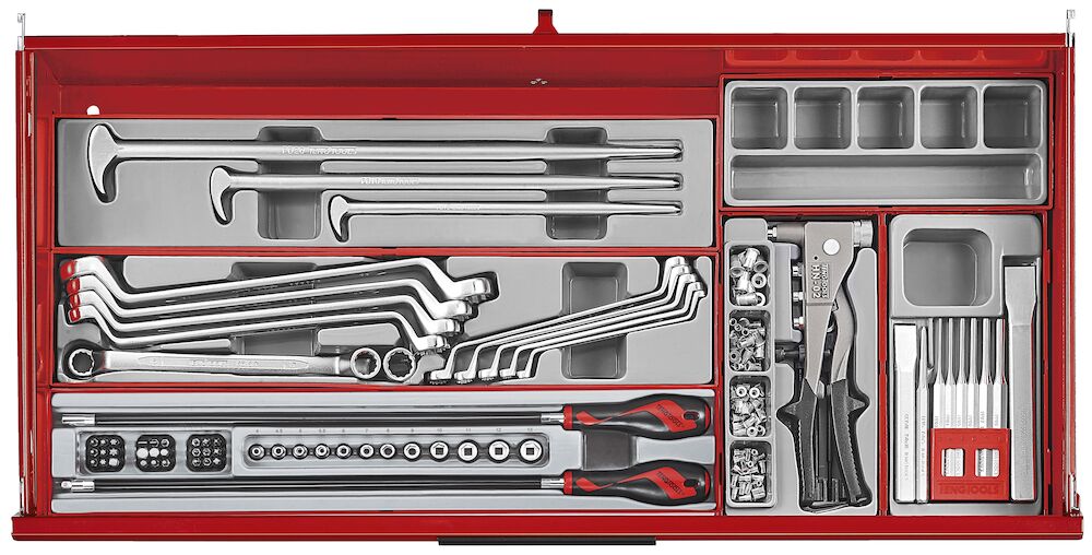 Teng Tools 37" PRO35 roller cabinet tool kit 663 pieces red