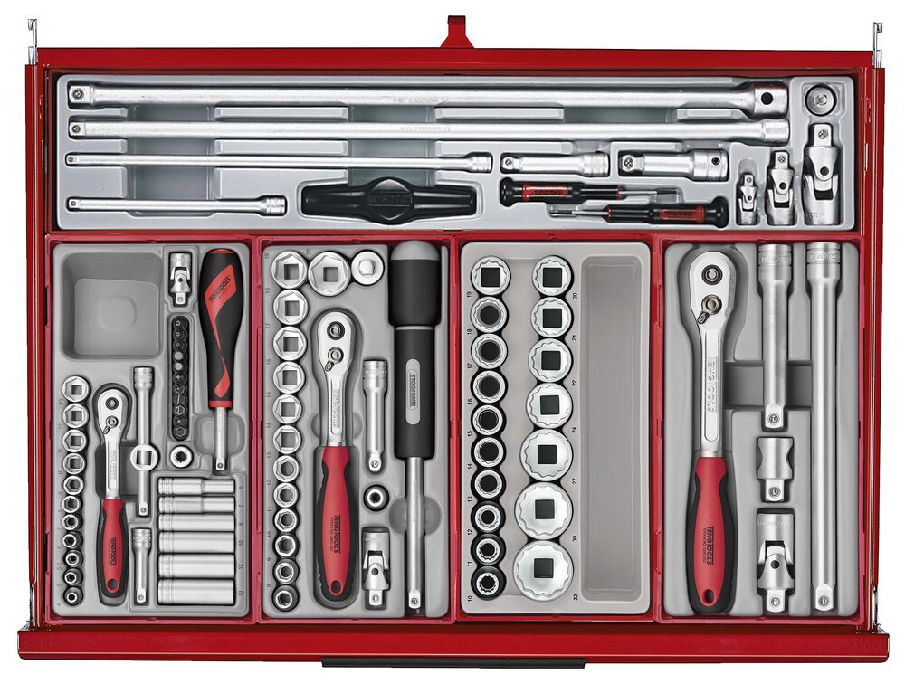 Teng Tools 53" PRO35 roller cabinet tool kit 615 pieces red