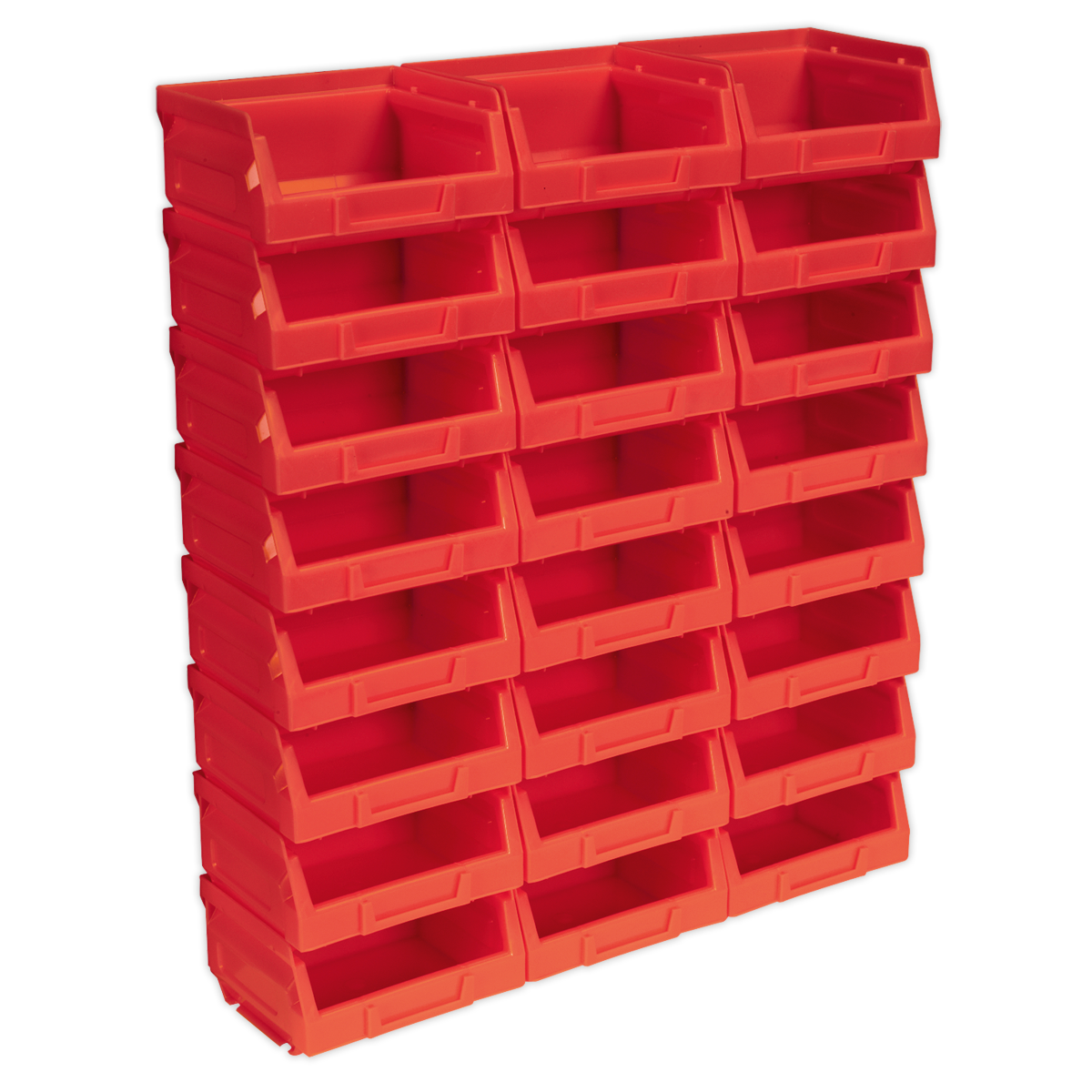 Sealey Plastic Storage Bin 105 x 85 x 55mm - Red Pack of 24