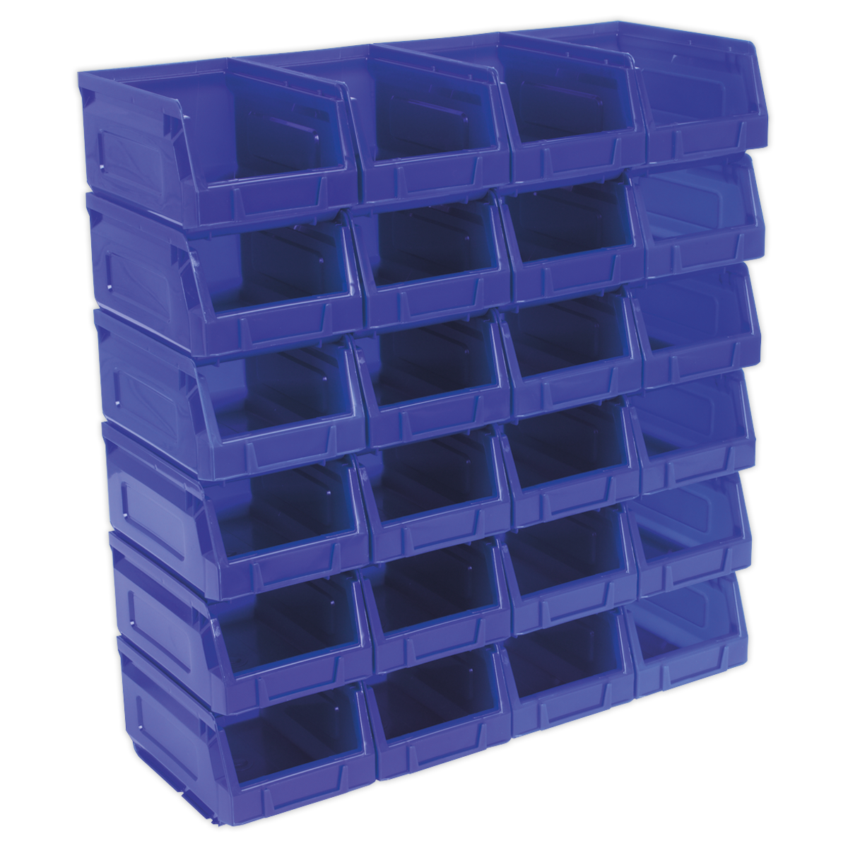 Sealey Plastic Storage Bin 105 x 165 x 85mm - Blue Pack of 24