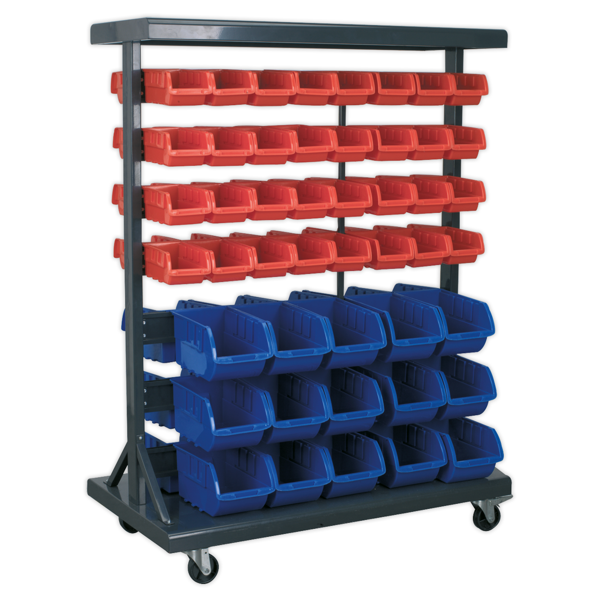 Sealey Mobile Bin Storage System with 94 Bins