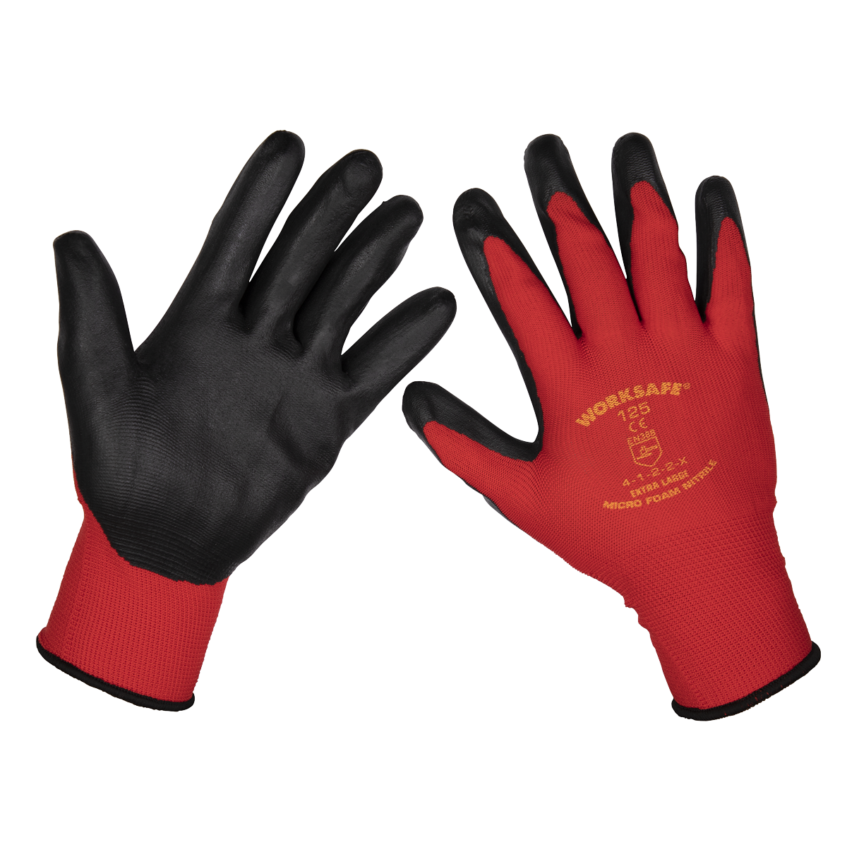 Sealey Flexi Grip Nitrile Palm Gloves (X-Large) - Pack of 6 Pairs