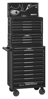 Teng Tools 26" PRO35 stack tool storage 16 drawers black