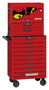 Teng Tools 26" PRO35 stack tool storage 16 drawers red