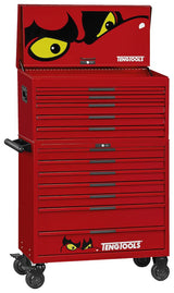 Teng Tools 37" PRO35 stack tool storage 12 drawers red