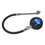 Sealey Digital Tyre Pressure Gauge with Twin Push-On Connector